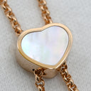 ショパール CHOPARD ハッピーハート ダイヤ 81A148-5301 ローズゴールド K18PG ダイヤモンド マザーオブパール ネックレス 新品 未使用 ピンクゴールド 750 18K 2石 2粒