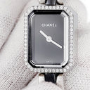 腕時計 シャネル CHANEL プルミエール セラミック H2163 クオーツ レディース 純正ダイヤ 黒 ブラック 角型