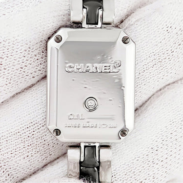腕時計 シャネル CHANEL プルミエール セラミック H2163 クオーツ レディース 純正ダイヤ 黒 ブラック 角型