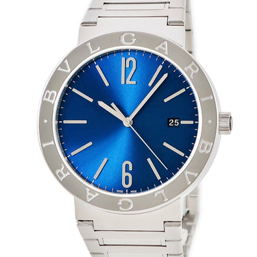 腕時計 ブルガリ BVLGARI ブルガリブルガリ BB41S 103720 自動巻き メンズ ブルー 青 バー アラビア デイト