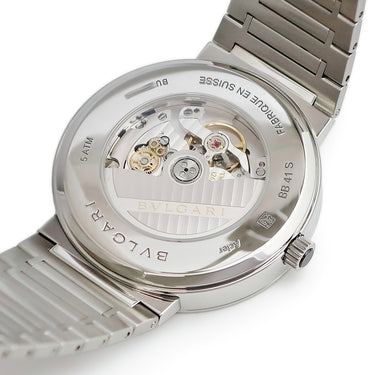 腕時計 ブルガリ BVLGARI ブルガリブルガリ BB41S 103720 自動巻き メンズ ブルー 青 バー アラビア デイト