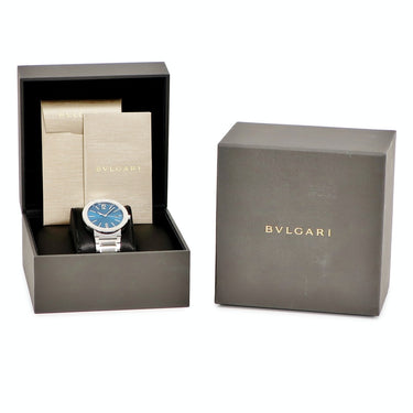 腕時計 ブルガリ BVLGARI ブルガリブルガリ BB41S 103720 自動巻き メンズ ブルー 青 バー アラビア デイト
