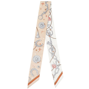 エルメス HERMES ツイリー H062743S 13 ベージュロゼ×キャラメル×ホワイト シルク スカーフ 新品 未使用 【C'est la Fete/セ ラ フェット】