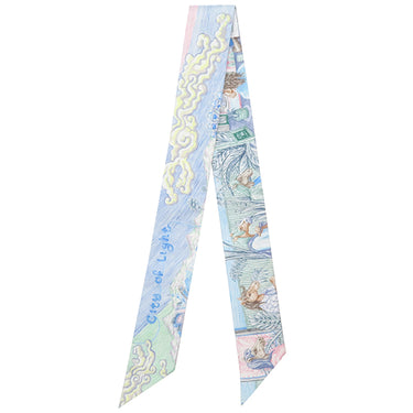 エルメス HERMES ツイリー ブルージーン×ローズ×ヴェールヴェロネーズ シルク スカーフ 新品 未使用 【City of Light/シティー オブ ライト】