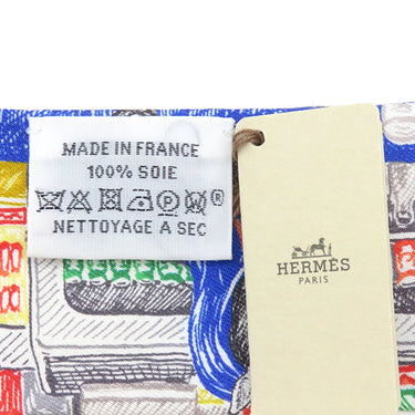 エルメス HERMES ツイリー グリーン×グレー×マルチカラー シルク スカーフ 新品 未使用 【シティー オブ ライト】