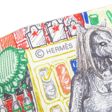 エルメス HERMES ツイリー グリーン×グレー×マルチカラー シルク スカーフ 新品 未使用 【シティー オブ ライト】