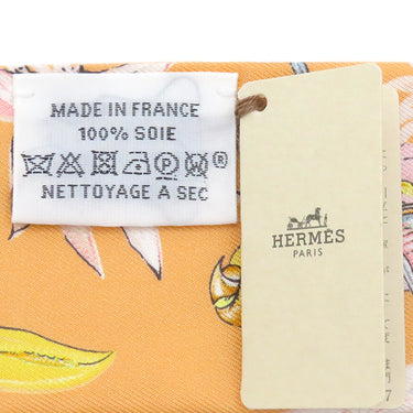 エルメス HERMES ツイリー アプリコット×クレーム×マルチカラー シルク スカーフ 新品 未使用 【Equateur/赤道直下】