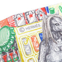 エルメス HERMES ツイリー ローズ ナークル×ゴールド×アントラシト シルク スカーフ 新品 未使用 【GRAND APPARAT/盛装の馬】