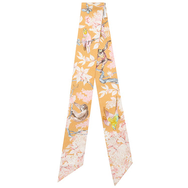 エルメス HERMES ツイリー アプリコット×クレーム×マルチカラー シルク スカーフ 新品 未使用 【Equateur/赤道直下】