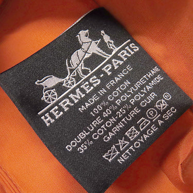 エルメス HERMES ボリードポーチ ミニミニ H104772M ナチュラル コットン アニョーミロ ポーチ シルバー金具 新品 未使用 オレンジ