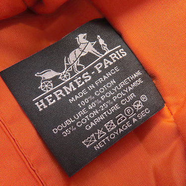 エルメス HERMES ボリードポーチ ミニミニ H104772M ナチュラル コットン アニョーミロ ポーチ シルバー金具 新品 未使用 オレンジ