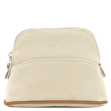 エルメス HERMES ボリードポーチ ミニミニ H104772M ナチュラル コットン アニョーミロ ポーチ シルバー金具 新品 未使用 オレンジ