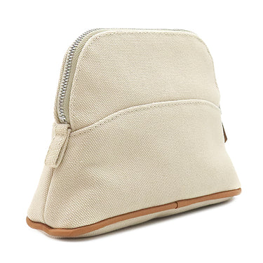 エルメス HERMES ボリードポーチ ミニミニ H104772M ナチュラル コットン アニョーミロ ポーチ シルバー金具 新品 未使用 オレンジ