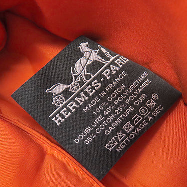 エルメス HERMES ボリードポーチ ミニミニ H104772M ナチュラル コットン アニョーミロ ポーチ シルバー金具 新品 未使用 オレンジ