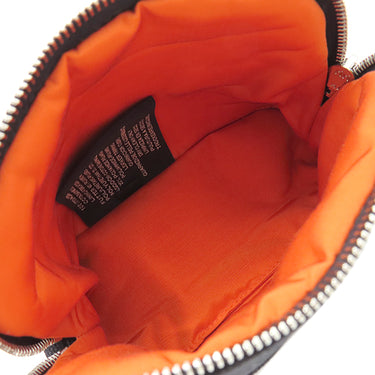 エルメス HERMES ボリードポーチ ミニミニ H104772M ブラック コットン ポーチ シルバー金具 新品 未使用 黒 オレンジ