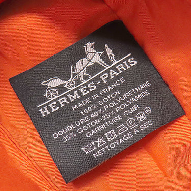 エルメス HERMES ボリードポーチ ミニミニ H104772M ブラック コットン ポーチ シルバー金具 新品 未使用 黒 オレンジ