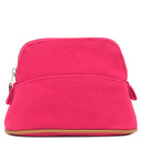 エルメス HERMES ボリードポーチ ミニミニ H104772M ハイビスカス×オレンジ コットン アニョーミロ ポーチ シルバー金具 新品 未使用