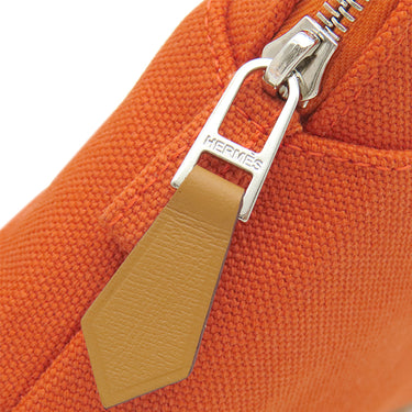 エルメス HERMES ボリードポーチ ミニミニ H104772M 02 オランジュフー×オレンジ コットン アニョーミロ ポーチ 新品 未使用