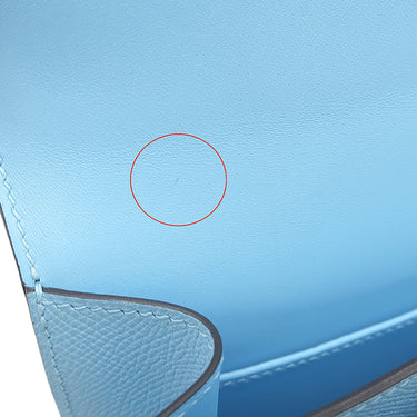 エルメス HERMES コンスタンスミニ 3 ミロワール セレスト ヴォーエプソン ショルダーバッグ シルバー金具 水色 ラッカー金具 2024年製