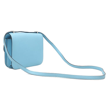 エルメス HERMES コンスタンスミニ 3 ミロワール セレスト ヴォーエプソン ショルダーバッグ シルバー金具 水色 ラッカー金具 2024年製