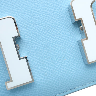 エルメス HERMES コンスタンスミニ 3 ミロワール セレスト ヴォーエプソン ショルダーバッグ シルバー金具 水色 ラッカー金具 2024年製