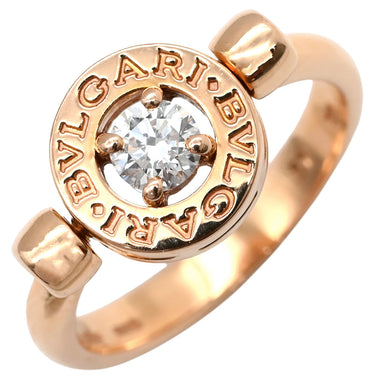 ブルガリ BVLGARI ブルガリブルガリ フリップ ダイヤ ピンクゴールド K18PG ダイヤモンド 51 リング 指輪 750 BVLGARI 1Pダイヤ 11.5号