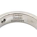 カルティエ Cartier ラブリング ハーフダイヤ ホワイトゴールド K18WG ダイヤモンド #61 リング 指輪 LOVE Ring 750WG 3P ダイヤモンド 20.5号