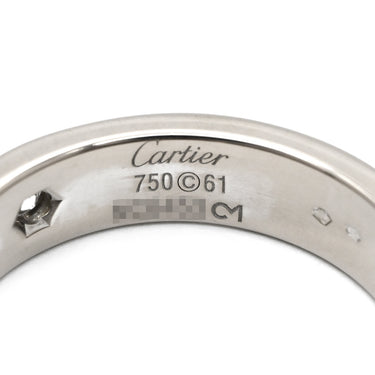 カルティエ Cartier ラブリング ハーフダイヤ ホワイトゴールド K18WG ダイヤモンド #61 リング 指輪 LOVE Ring 750WG 3P ダイヤモンド 20.5号