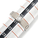 カルティエ Cartier ラブリング ハーフダイヤ ホワイトゴールド K18WG ダイヤモンド #61 リング 指輪 LOVE Ring 750WG 3P ダイヤモンド 20.5号