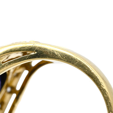 ミキモト MIKIMOTO サファイア ダイヤリング SGR-3000-13377 イエローゴールド K18YG サファイア ダイヤモンド リング 指輪 MIKIMOTO 青 2.13ct 13号