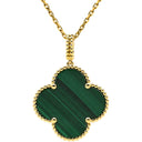 ヴァンクリーフアーペル Van Cleef & Arpels マジック アルハンブラ ロングネックレス イエローゴールド×グリーン K18YG マラカイト ネックレス 750YG 18K 1モチーフ