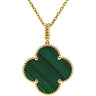 ヴァンクリーフアーペル Van Cleef & Arpels マジック アルハンブラ ロングネックレス イエローゴールド×グリーン K18YG マラカイト ネックレス 750YG 18K 1モチーフ