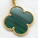 ヴァンクリーフアーペル Van Cleef & Arpels マジック アルハンブラ ロングネックレス イエローゴールド×グリーン K18YG マラカイト ネックレス 750YG 18K 1モチーフ