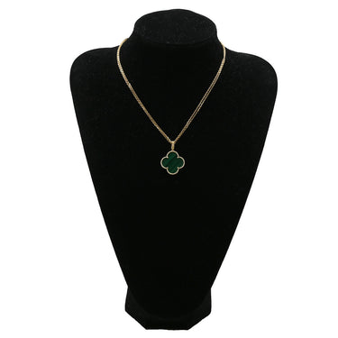 ヴァンクリーフアーペル Van Cleef & Arpels マジック アルハンブラ ロングネックレス イエローゴールド×グリーン K18YG マラカイト ネックレス 750YG 18K 1モチーフ