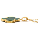 ヴァンクリーフアーペル Van Cleef & Arpels マジック アルハンブラ ロングネックレス イエローゴールド×グリーン K18YG マラカイト ネックレス 750YG 18K 1モチーフ