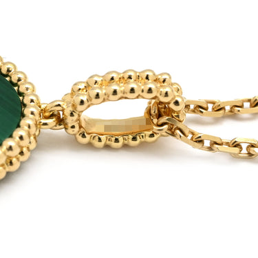ヴァンクリーフアーペル Van Cleef & Arpels マジック アルハンブラ ロングネックレス イエローゴールド×グリーン K18YG マラカイト ネックレス 750YG 18K 1モチーフ
