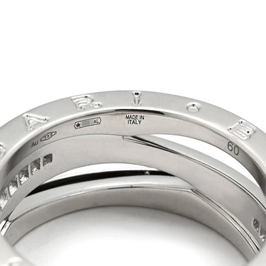 ブルガリ BVLGARI ビーゼロワン B-zero1 レジェンド 3バンド ダイヤ ホワイトゴールド K18WG ダイヤモンド #60(JP20) リング 指輪 750 18K 19号