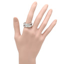 ブルガリ BVLGARI ビーゼロワン B-zero1 レジェンド 3バンド ダイヤ ホワイトゴールド K18WG ダイヤモンド #60(JP20) リング 指輪 750 18K 19号