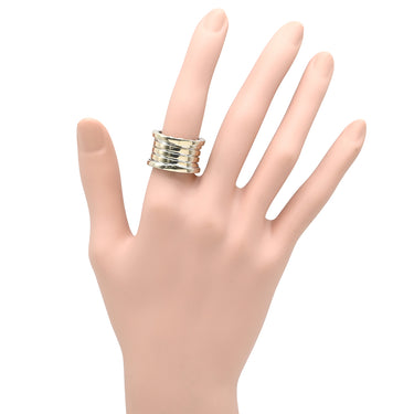ブルガリ BVLGARI ビーゼロワン B-zero1 5バンドリング ホワイトゴールド K18WG #53(JP13) リング 指輪 BVLGARI Au750 WG 18K 18金 12号