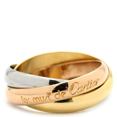 カルティエ Cartier トリニティ ホワイトゴールド×イエローゴールド×ピンクゴールド K18WG K18YG K18PG #54 リング 指輪 750 18K 18金 3重 3連 3カラー 11号