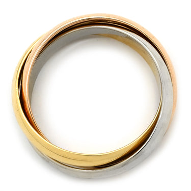 カルティエ Cartier トリニティ ホワイトゴールド×イエローゴールド×ピンクゴールド K18WG K18YG K18PG #54 リング 指輪 750 18K 18金 3重 3連 3カラー 11号