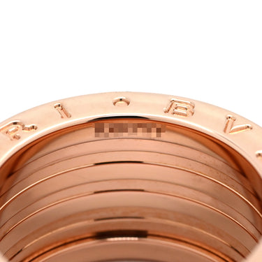 ブルガリ BVLGARI ビーゼロワン ロック B-zero1 4バンド 357959 ピンクゴールド×ブラック K18PG セラミック #51(JP11) リング 指輪 黒セラミック 750PG 18金 10.5号
