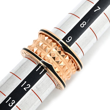 ブルガリ BVLGARI ビーゼロワン ロック B-zero1 4バンド 357959 ピンクゴールド×ブラック K18PG セラミック #51(JP11) リング 指輪 黒セラミック 750PG 18金 10.5号