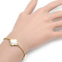 ヴァンクリーフアーペル Van Cleef & Arpels ピュアアルハンブラ 4モチーフ VCARA36300 ホワイト×イエローゴールド K18YG マザーオブパール ブレスレット 750YG 18K 18金