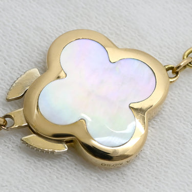ヴァンクリーフアーペル Van Cleef & Arpels ピュアアルハンブラ 4モチーフ VCARA36300 ホワイト×イエローゴールド K18YG マザーオブパール ブレスレット 750YG 18K 18金