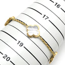 ヴァンクリーフアーペル Van Cleef & Arpels ピュアアルハンブラ 4モチーフ VCARA36300 ホワイト×イエローゴールド K18YG マザーオブパール ブレスレット 750YG 18K 18金