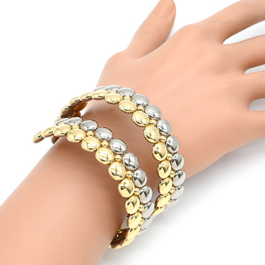 カルティエ Cartier ハニームーン イエローゴールドXホワイトゴールド K18YG K18WG ブレスレット 750 18K 18金 YG WG カフコイルブレス