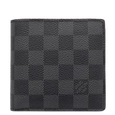 ルイヴィトン LOUIS VUITTON ポルトフォイユ マルコ N62664 ダミエグラフィット ダミエグラフィットキャンバス 二つ折り財布 シルバー金具 コンパクト