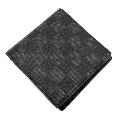 ルイヴィトン LOUIS VUITTON ポルトフォイユ マルコ N62664 ダミエグラフィット ダミエグラフィットキャンバス 二つ折り財布 シルバー金具 コンパクト