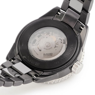 腕時計 ラドー RADO キャプテンクック ハイテクセラミック R32127152 自動巻き メンズ 新品同様 ブラック 半透明 逆回転防止ベゼル